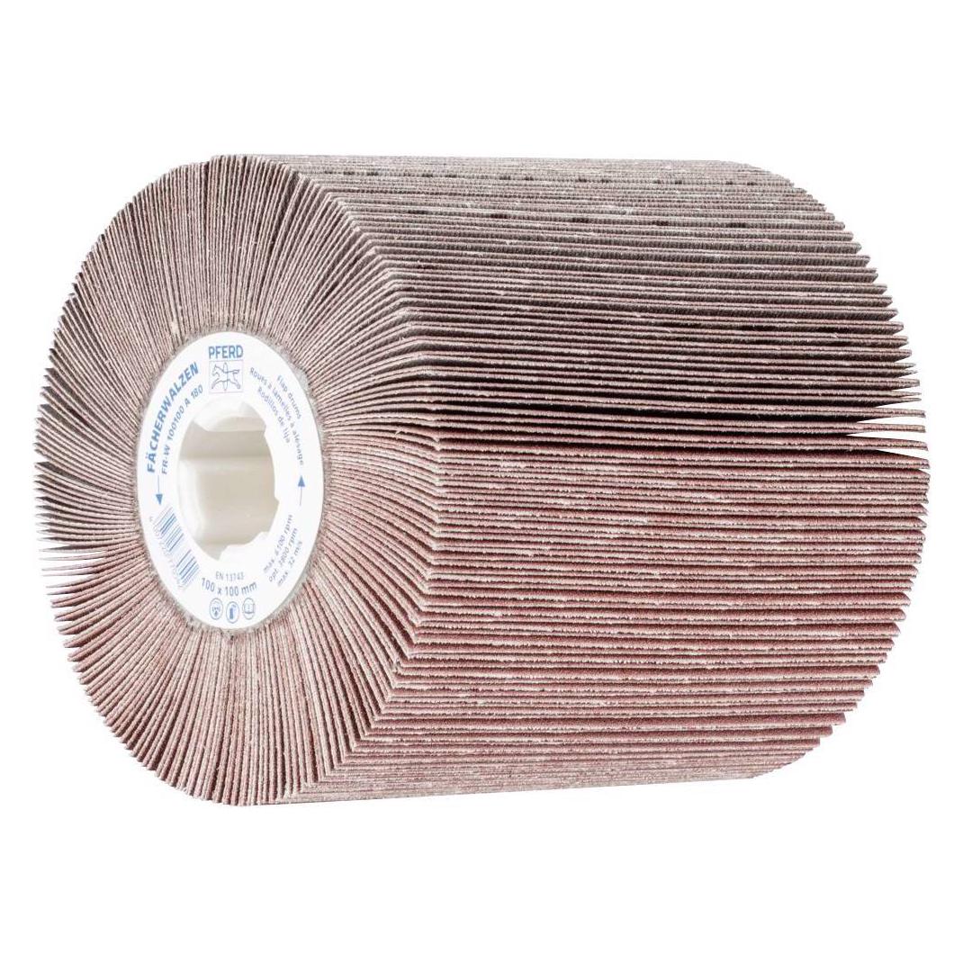 Pferd Schleifstift Fächerschleifwalze Ø 100 x mm Keilnut 19 A 180 zum universellen Einsatz auf Walzenan (44783180)