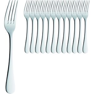 Solex Menügabel Julia 122302, 20,2 cm, Edelstahl 18/10, silber poliert, 12 Stück