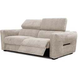 SOFA CALVERA 3-Sitzer mit 1 Relaxfunktion, ecru