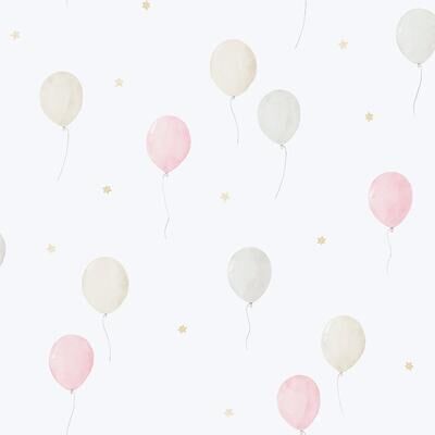 Galerie Wallcoverings Bambino Collection Floating Balloons Matte Finish Non-woven Wallpaper Roll