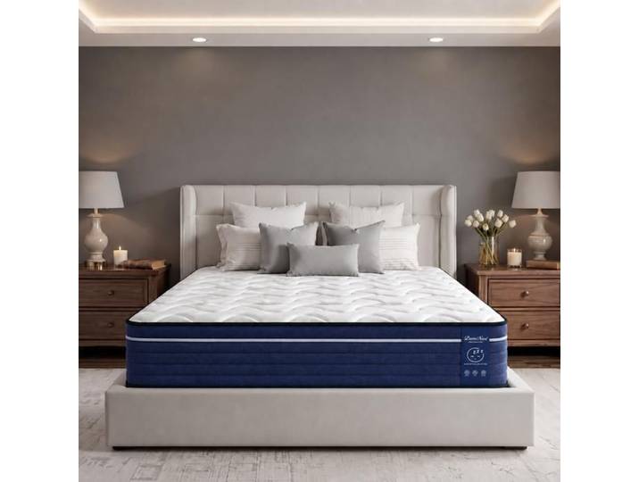 Matelas Hybride 140x190 - Haute Résilience 28cm Confort Ferme H3 Tissu Climatisé Oeko-TEX® Ergonomique Lit Double