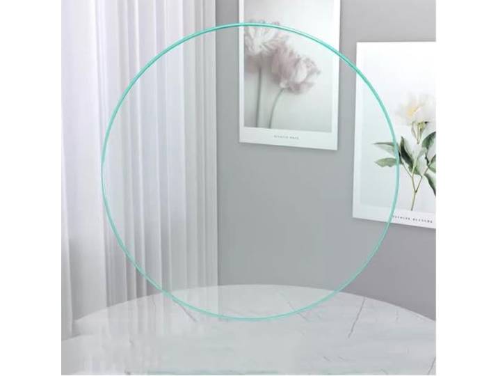 430 Mm, 550 Mm, 680 Mm, Dicke Tischplatte Aus Gehärtetem Glass, Tischplatte Aus Gehärtetem Glass, Mit Abgerundeter Kante, Vielseitig Einsetzbar, For Esstisch(80CM(31.5IN))