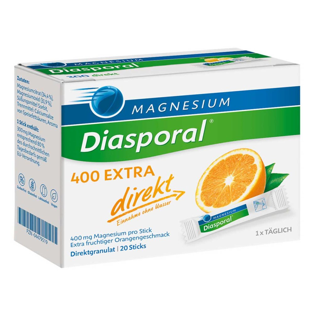 Protina Pharmazeutische GmbH Magnesium Diasporal 400 Extra direkt Granulat 08402413