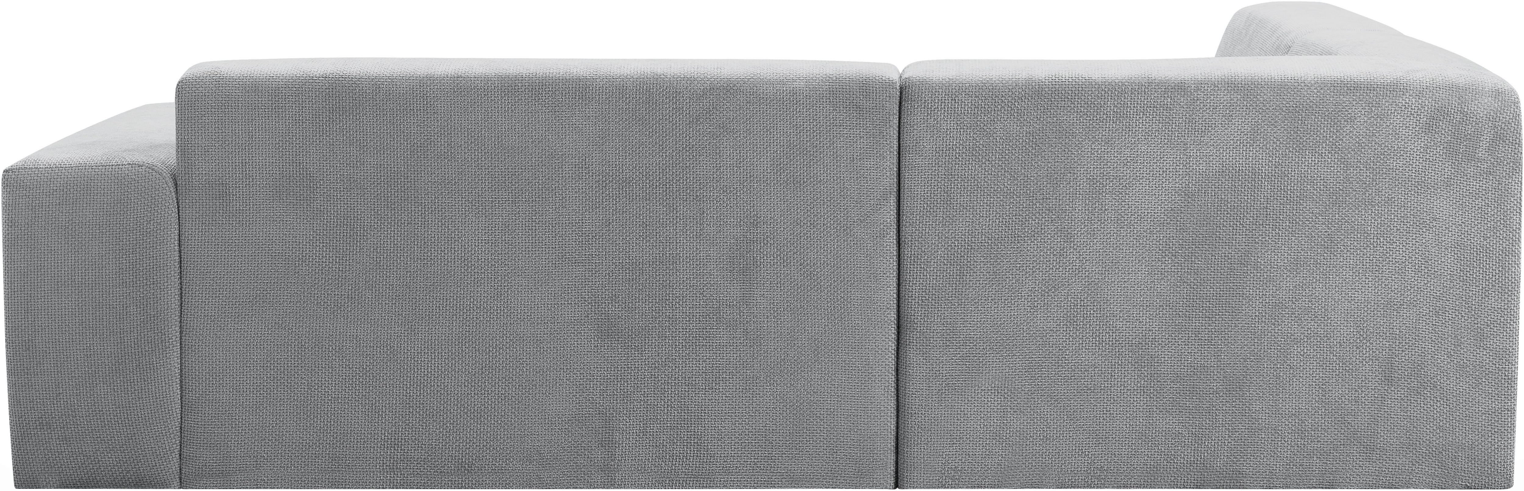 Ecksofa WERK2 "Zeus-M urbanes Curvy Design, kompakt & bequem, Lounge Couch", grau, B:251cm H:70cm T:262cm, 100% Polyester, Sofas, Ecksofa