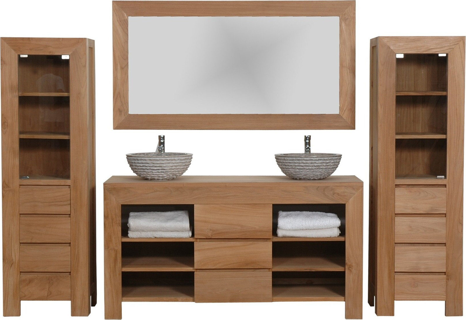 Teako Design Badmeubelset Pajala in hout met kast