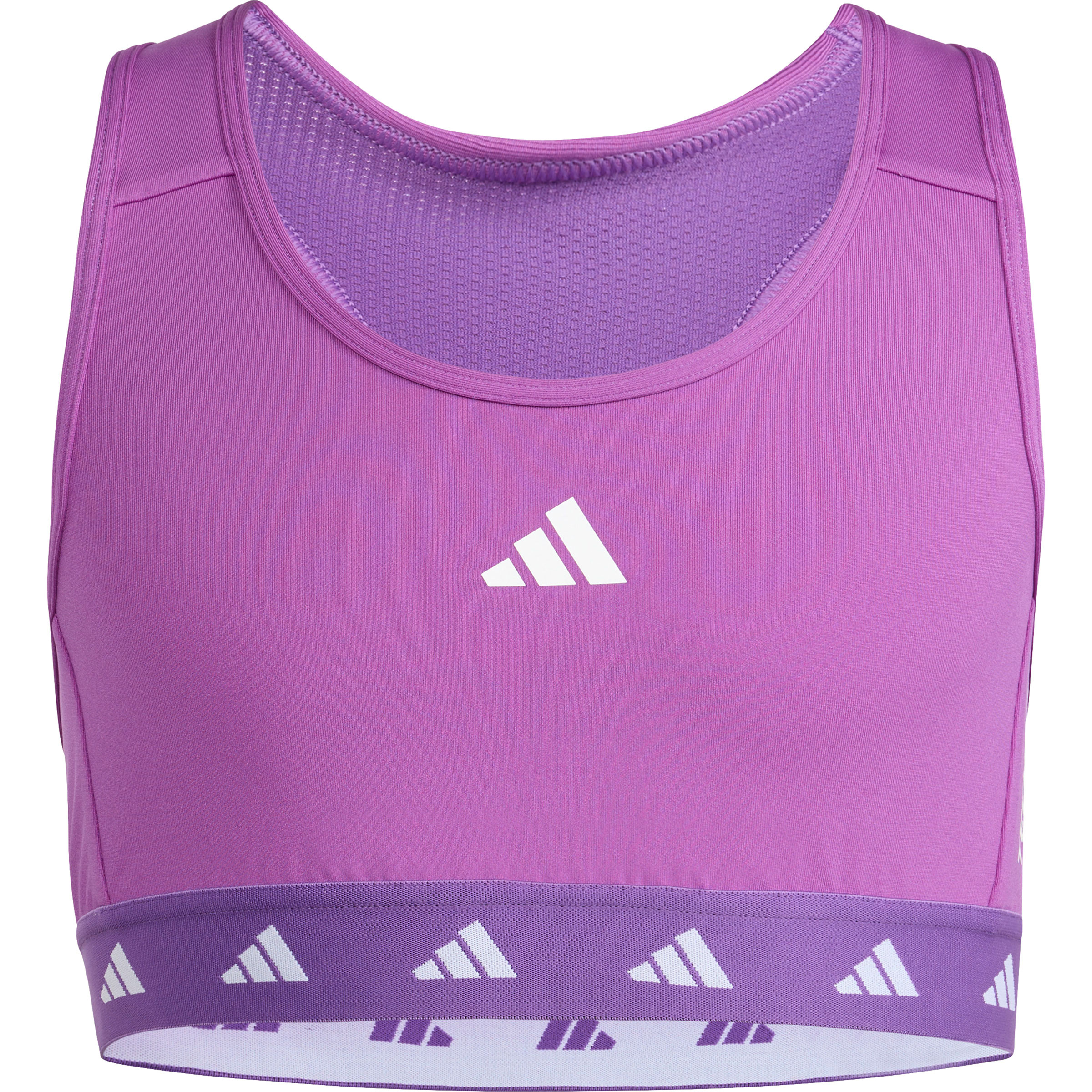 adidas Techfit Power React Sport BH Kinder Sport-BHs lila Größe 170 Yoga Elastisch