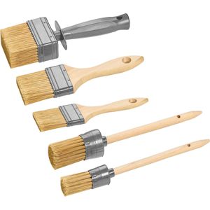 Böttcher-AG Malerpinsel Set, 5-teilig, Pinsel-Set, Synthetikborste, für Lack & Lasur