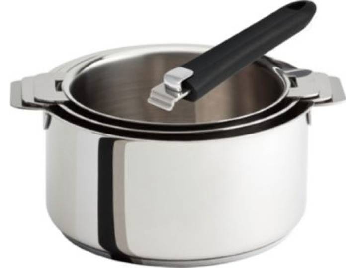 Cristel - Batterie De Cuisine 3 Casseroles Amovibles 16 A 20cm