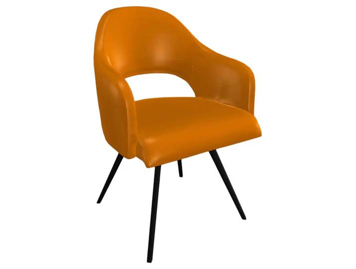 Drehstuhl Salesa Trendstühle / Farbe: Mandarin / Material: Leder