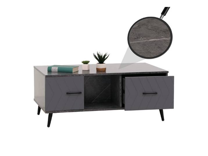 MCW Couchtisch MCW-N89-CG, Oberfläche mit Melamin-Beschichtung besonders kratzfest, wasserfest