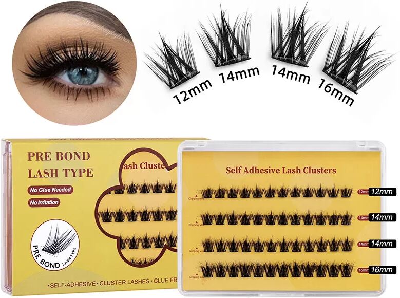 INF MJ10-06 Einzelne falsche Wimpern (4 Paare) - Natürlich & Voluminös Modell 3