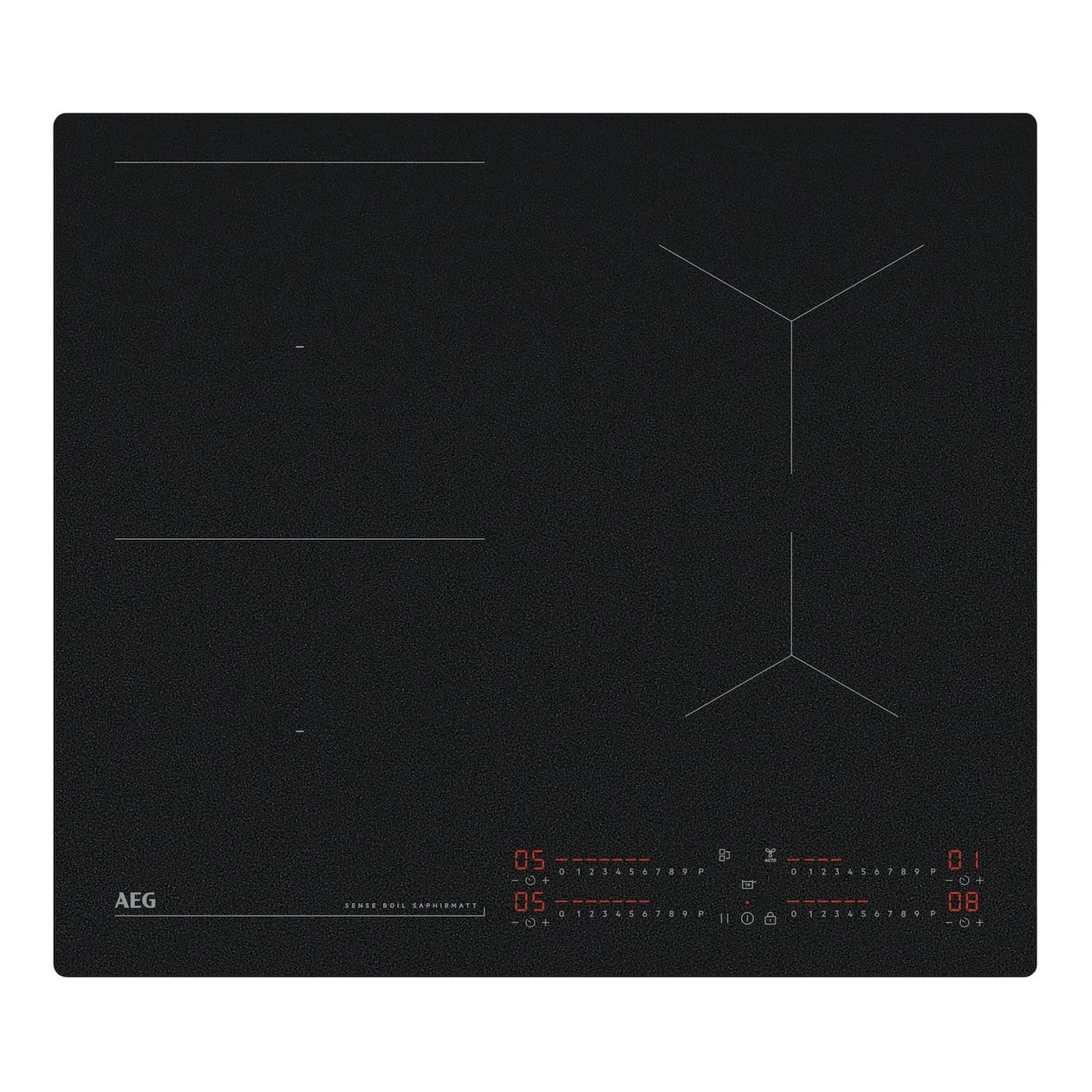 AEG TI64IB1BIZ SaphirMatt Inductiekookplaat met 4 zones, Zwart, 60 cm
