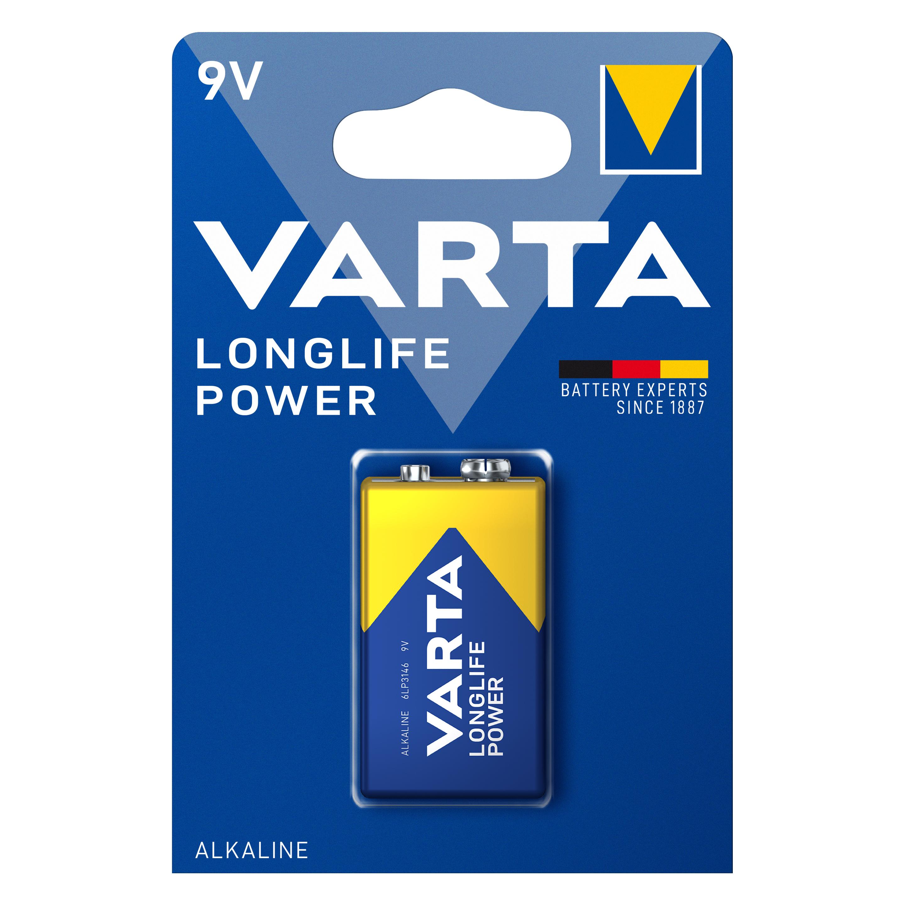 Varta UNI Standardbatterie für 914376 (1 Stk., 9V Block, 580 mAh) (4922121411)