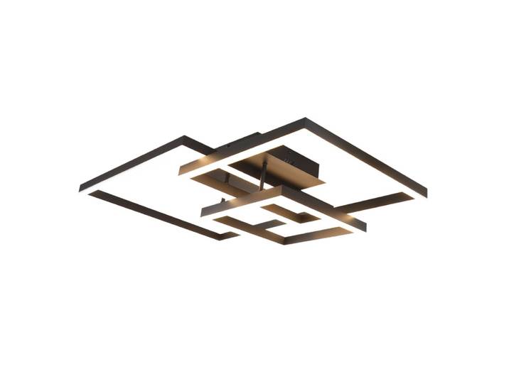 Plafonnier en fer aluminium noir 82x58x16cm led 84w