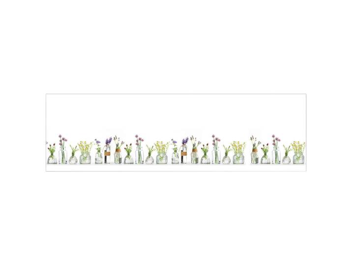 Fani Küchenrückwand Smart - Glas, Grün, Weiß, Metall, Kunststoff, Kräuter, 180x53.7x0.6 cm, mit Dekor, Spritzschutz, individuell zuschneidbar, Echtglas-Optik, eventuelle Anpassungen vor Ort nötig, Küchen, Küchenausstattung, Küchenrückwände