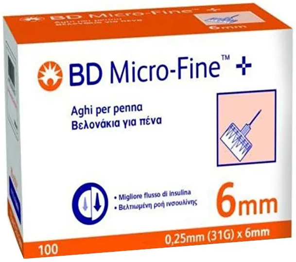 CORMAN SpA BD Microfine - 100 Aghi 31g 6mm - Aghi Sottili per Iniezioni Precise