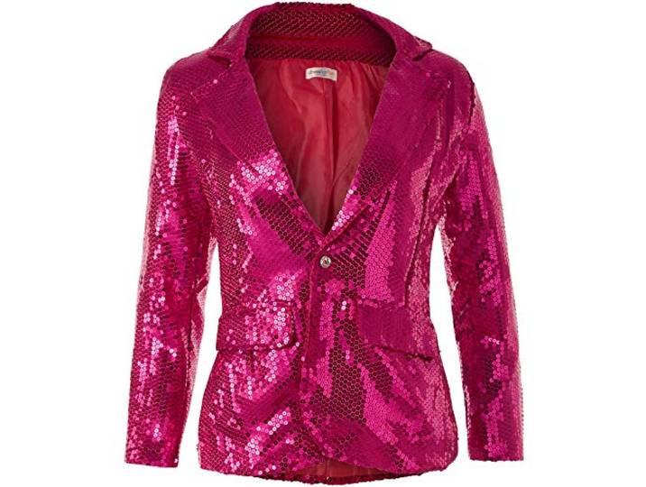 Dressforfun Paillettenjas dames - Pink S