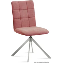 ESSZIMMERSTUHL drehbar (8er-Set) Drucie 47x91x60 Edelstahl/Rosewood