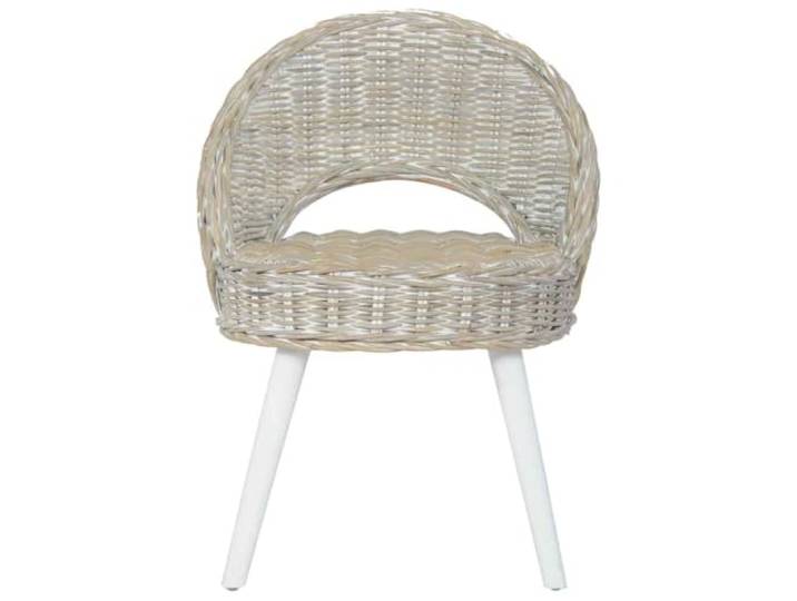 KTHLBRH Rattansessel Kubu weiß mit Holzbeinen 60 x 60 x 79 cm Rattan Kubu und stabile Holzbeine, Reinigung mit feuchtem Tuch, einfache Montage, max. Belastung 110 kg