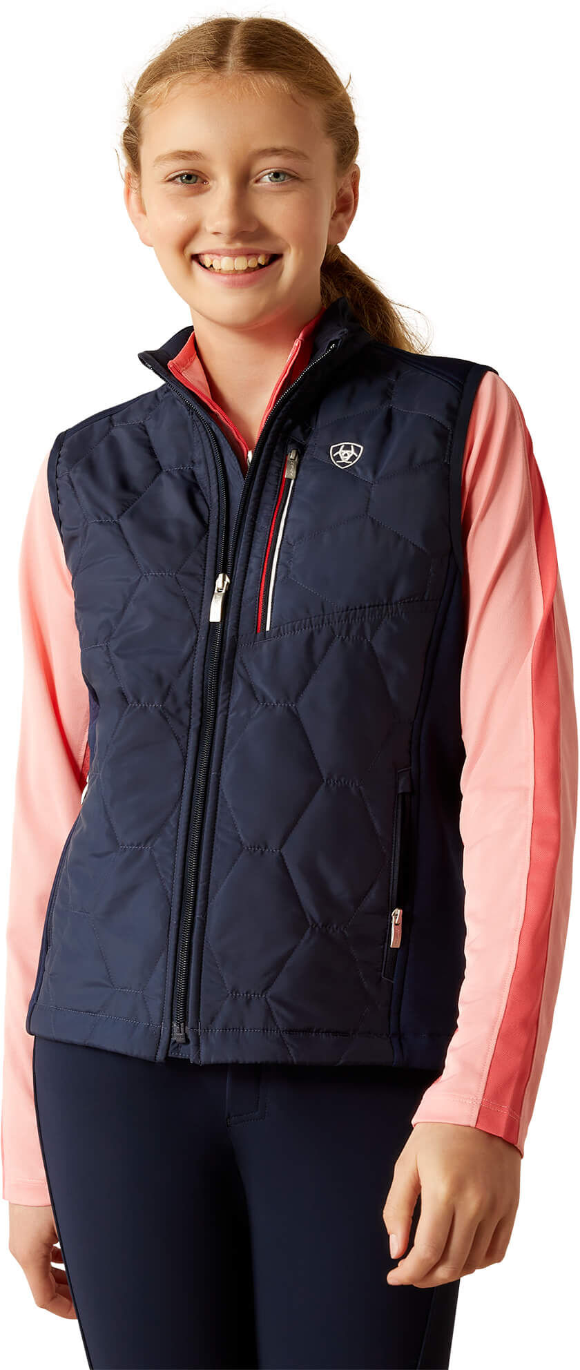 Kid's Fusion Insulated Vest in Navyt, Size: Medium by Ariat