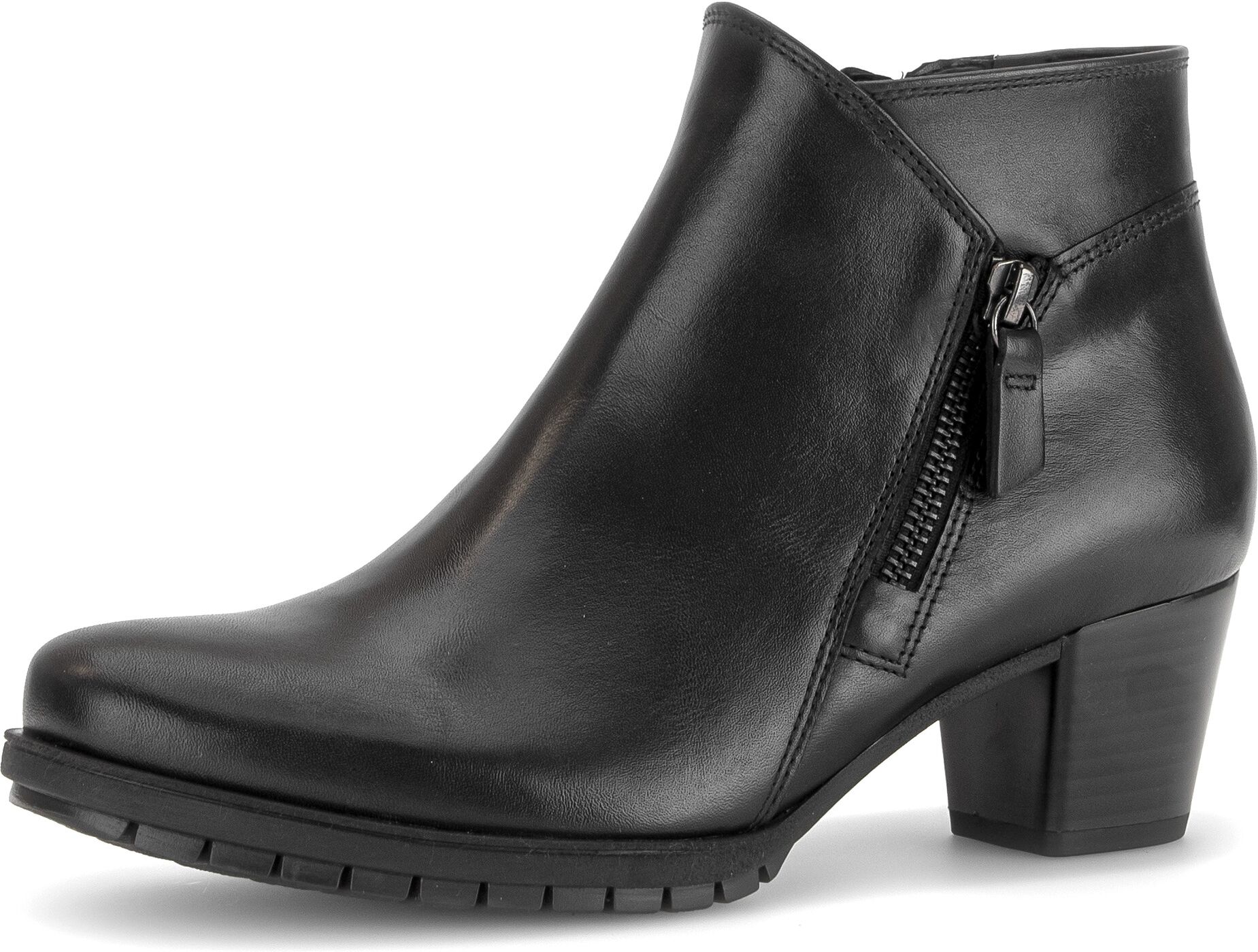 Stiefelette GABOR, Damen, Gr. 39, Textil, schwarz, Kalbsleder, unifarben, Schuhe Stiefelette, Blockabsatz, Ankleboots