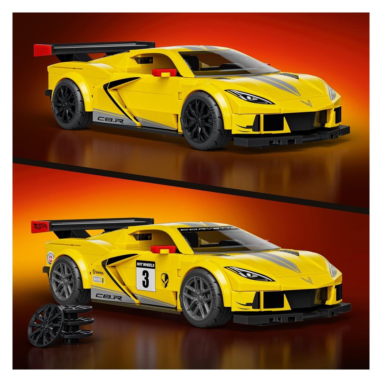 Mattel Brick Shop Hot Wheels Speed Corvette (JKR19)