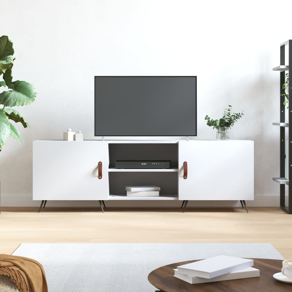 George Oliver vidaXL TV Cabinet TV Unit Sideboard Media Unit Side Cabinet Engineered Wood White 60"