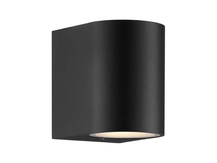Nordlux DION SINGLE Außenwandleuchte schwarz – Moderne IP44 GU10 Außenlampe aus Aluminium mit Downlight-Effekt – 220-240V, max. 25W – Hausfassade, Eingangsbereich, Garten