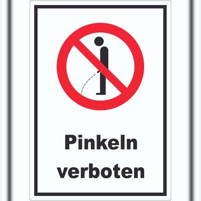 HB-Druck Pinkeln verboten Aufkleber A7 (74x105mm)