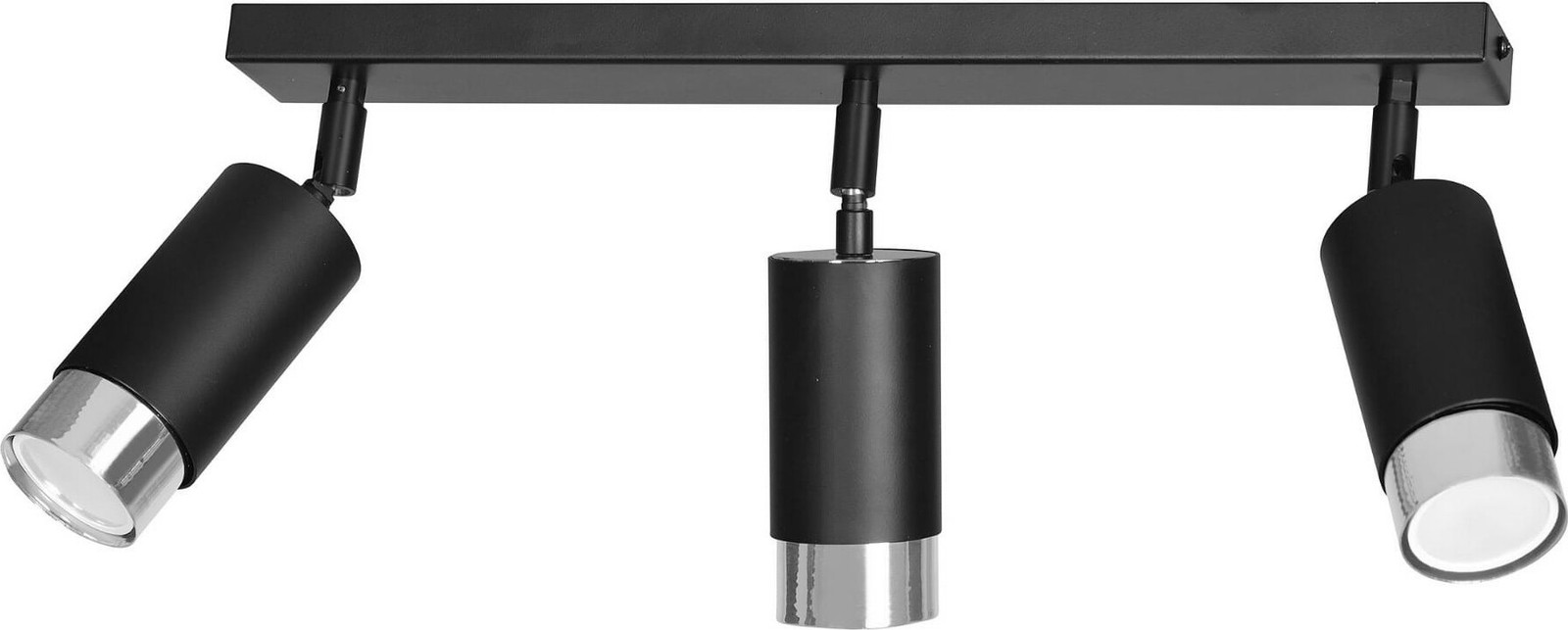 EMIBIG Lighting HIRO 2 Plafondarmatuur 2xGU10 30W zwart/chroom