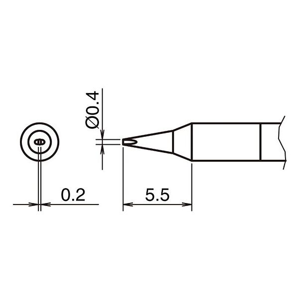 Hakko Aktiv-Lötspitze Format 0.4D (Lötspitze) (T50-D04)