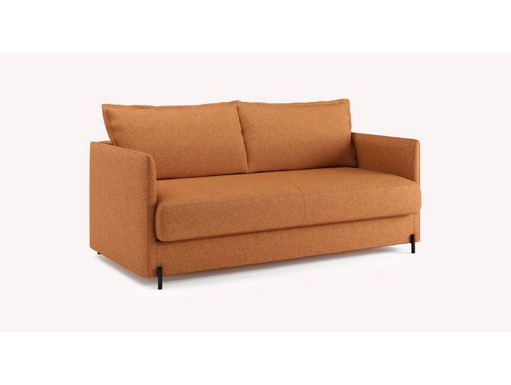 Canapé convertible Tissu SERGE - Jaune - Couchage