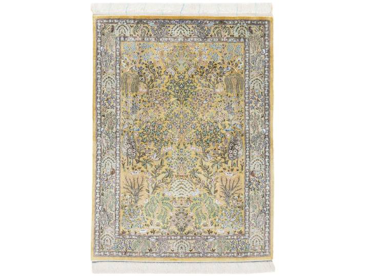 Nain 6La Seide Teppich 100x143 Handgeknüpft Orientteppich Perserteppich Seide