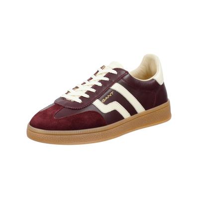 Sneaker GANT "Gant Sneaker Leder", Damen, Gr. 38, Textil, rot (wine), Leder, Schuhe Sneaker