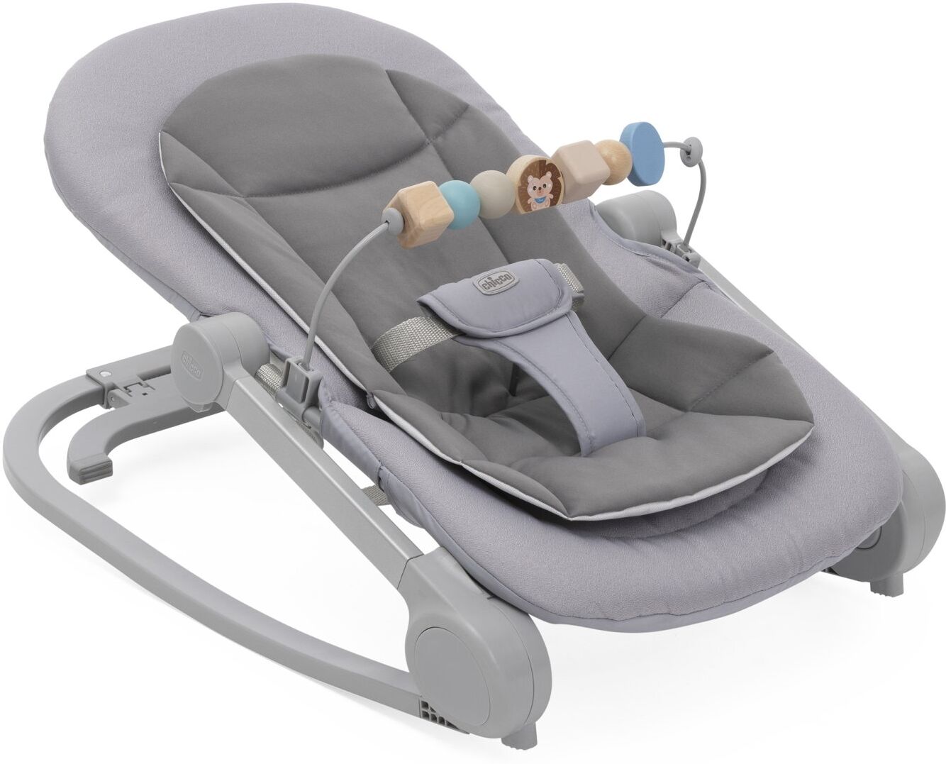 Babywippe CHICCO "Schaukelwippe Magia", Kinder, grau (coal), Metall, Polyester, Babywippen Babywippe