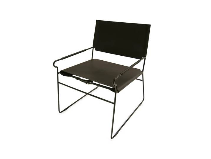 OX Denmarq Next Rest Sessel Leder black, Schwarzes Gestell