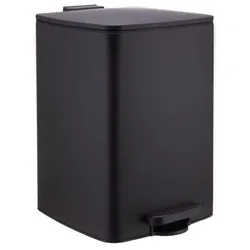 Relaxdays Mülleimer Küche 20 Liter Schwarz,Silber
