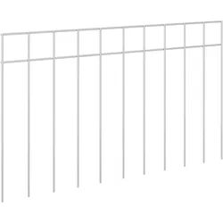 vidaXL Gartenzaun-Paneel 12 Stk. 50 x 30 cm Verzinkter Stahl Silber