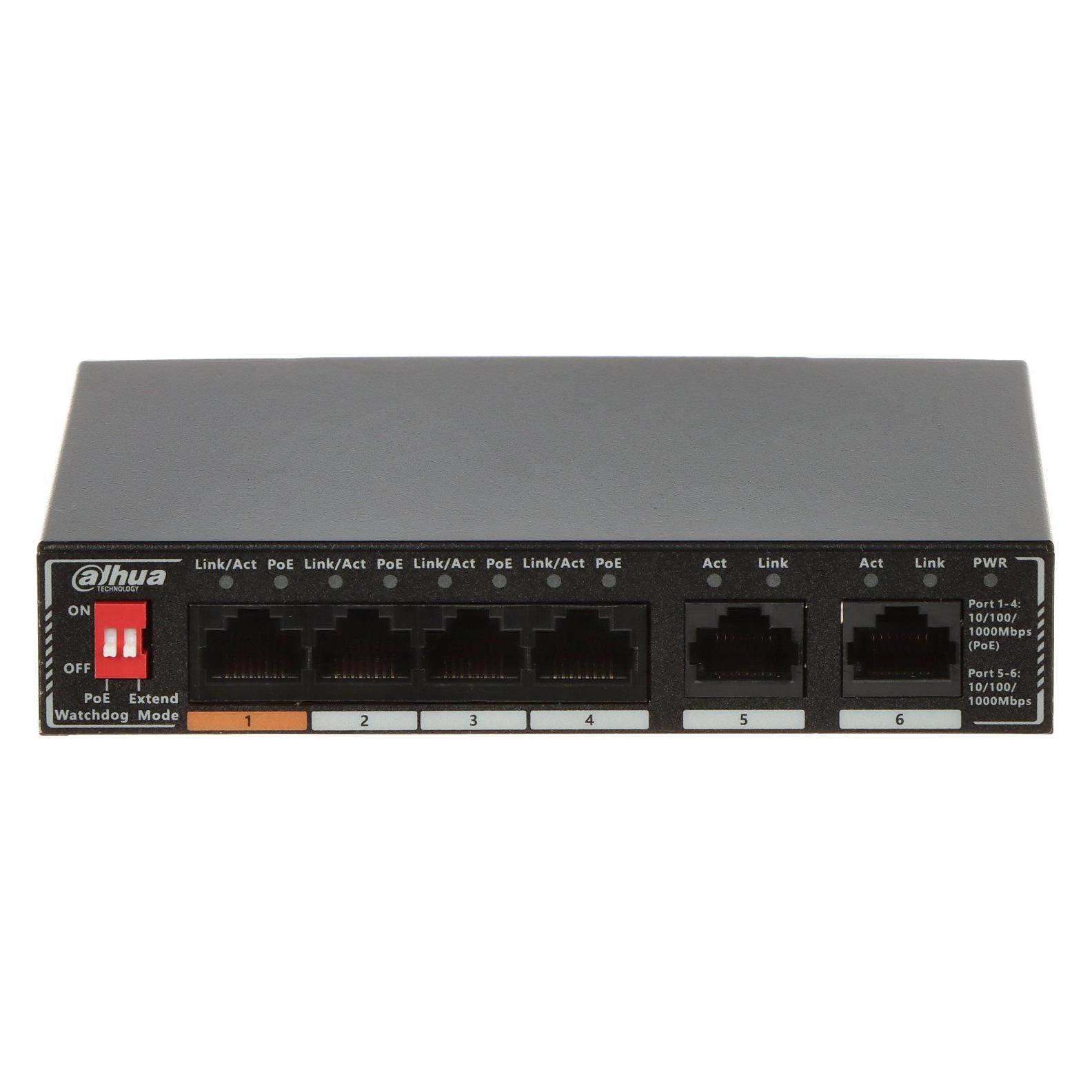 Dahua Switch It Dh-Sg1006p 6-Port Unmanaged Desktop Gigabit Switch 4-Port Poe (6 Ports) (DH-SG1006P)