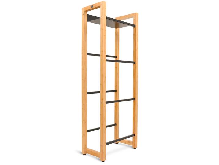 Regal für 4 Getränkekisten 56 x 153 cm braun/schwarz