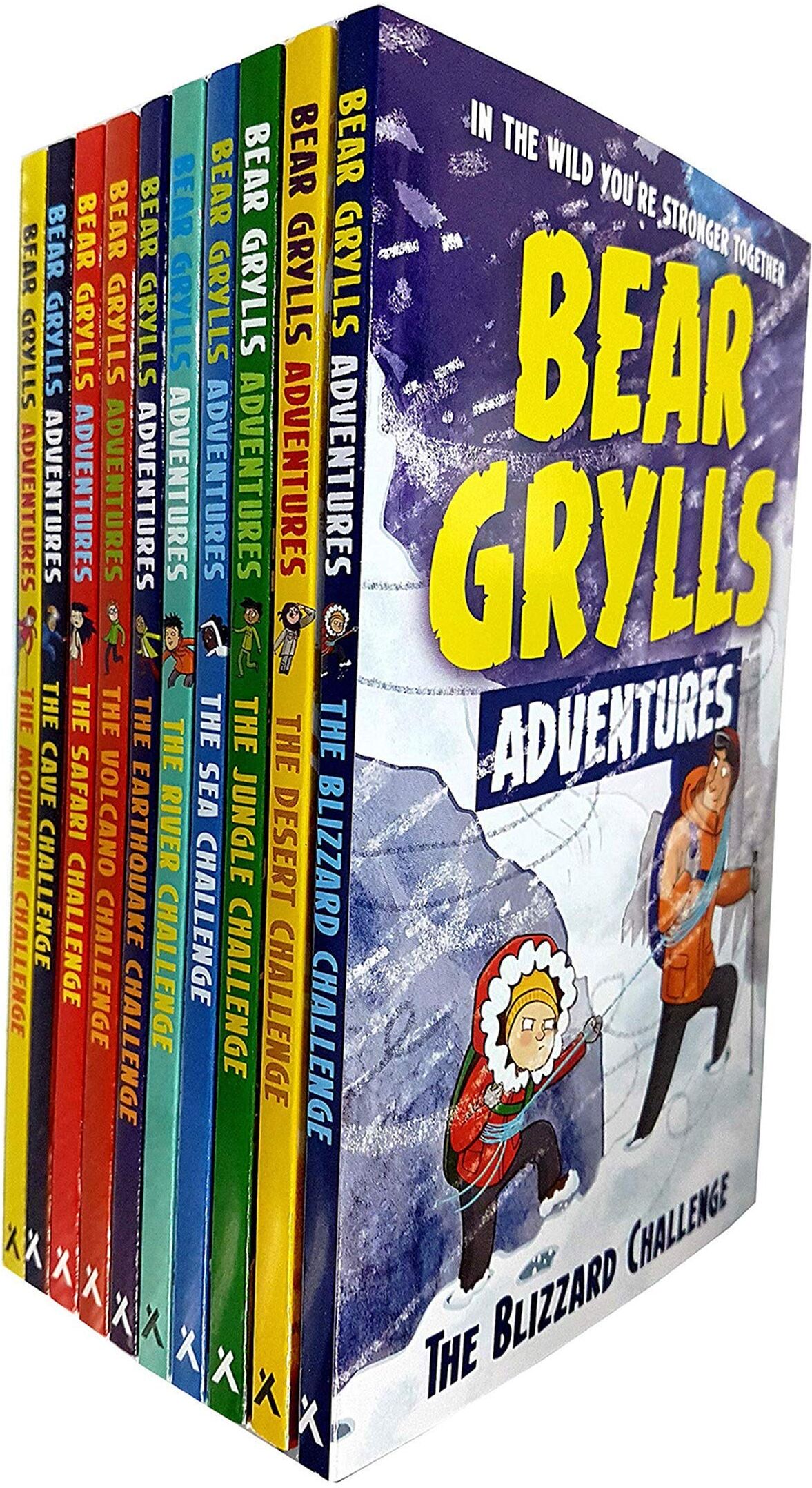Bonnier Books UK A Bear Grylls Adventure 10 Books Collection Set by Bear Grylls - Paperback - Ages 7-9 - Blizzard, Desert, Jungle, Sea, River, Earthquake, Volcano