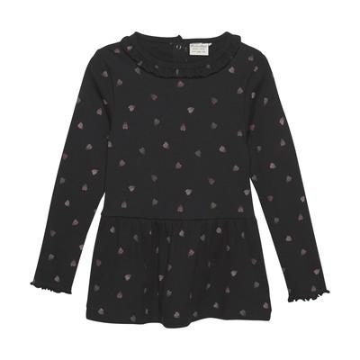 Longsleeve MINYMO "Longsleeve MITunic", Mädchen, Gr. 116, grau (tap shoe), Obermaterial: 95% Baumwolle CO. 5% Elasthan EL., Blusen