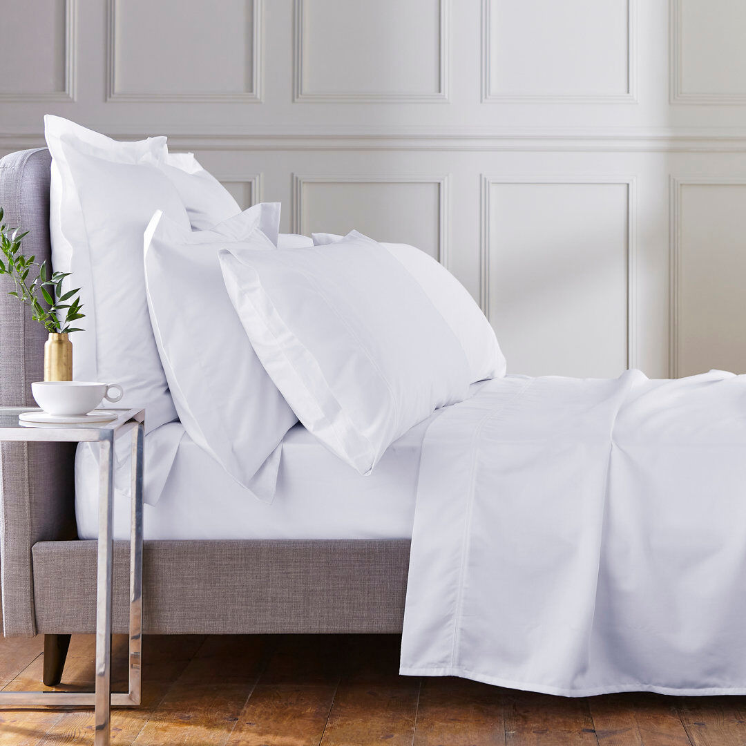 Bedeck of Belfast 1000TC Eqyptian Cotton Fitted Sheet White Emperor (7')