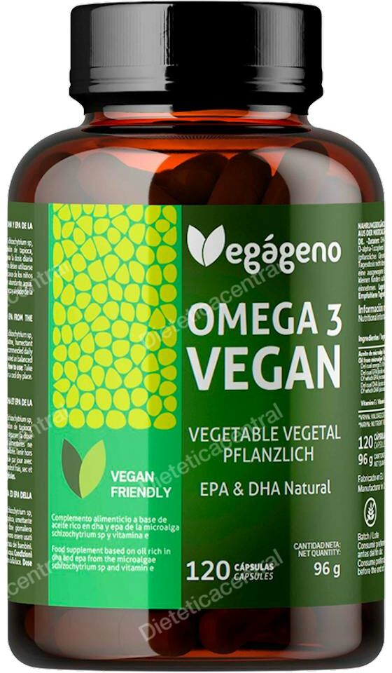 Vegageno omega 3 aceite de algas marinas 120 cap.