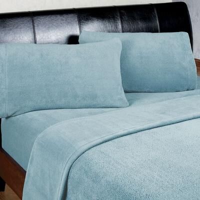 Jla Home/E & E Co. Ltd Soloft Microplush Sheet Set, Queen, Pastel Blue