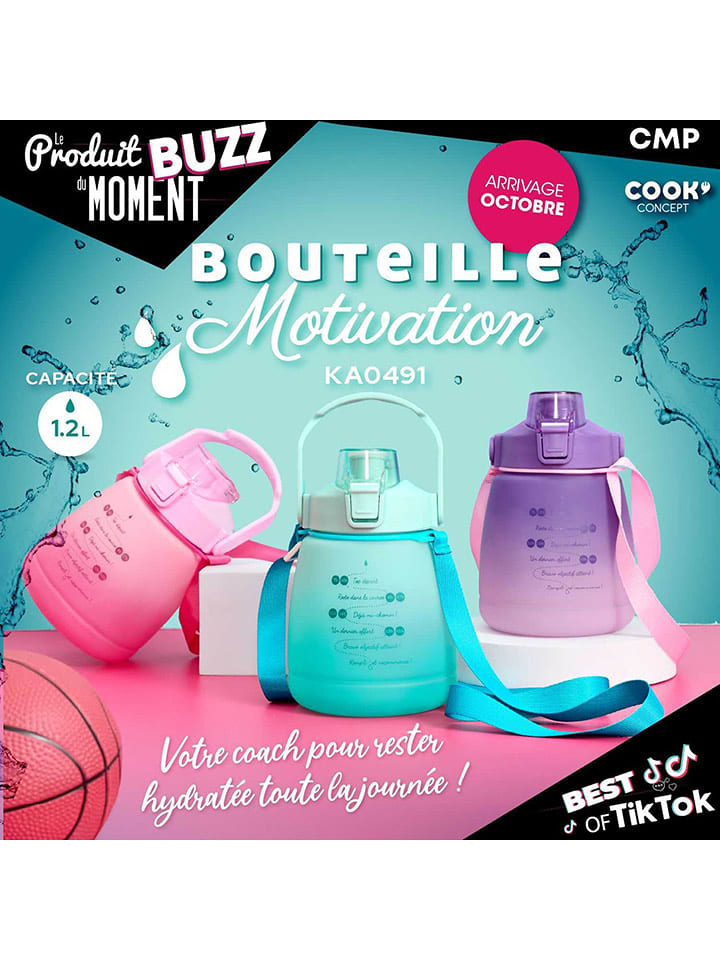 The Concept Factory Trinkflasche in Lila/ Türkis/ Pink - 1,2 l (Überraschungsprodukt) - onesize