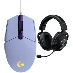 Morele Mysz Logitech G203 Lightsync (910-005853) + G Pro X Czarne (981-000818) (Kabelgebunden), Maus, Schwarz