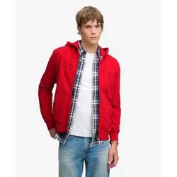 Superdry für Herren. M2014703A Kapuzenpullover mit Reißverschluss Essential Logo rot (S), Lässig, Baumwolle