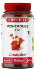 Superdiet Vigne Rouge Circulation Bio 90 Gélules - Boîte 90 gélules