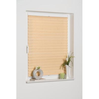 Plissee K-HOME "LUCERA" Gr. 8, beige (natur), B:110cm H:130cm, Obermaterial: 100% Bambus, Plissees, BAMBUS-Plissee